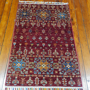 Hand knotted wool rug 12081 size  120 x 81 cm Afghanistan