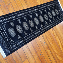 Load image into Gallery viewer, Hand knotted wool rug 18263 size 182 x 63 cm Pakistan