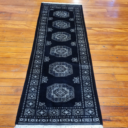 Hand knotted wool rug 22080 size 220 x 80 cm Pakistan