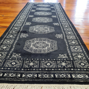 Hand knotted wool rug 22080 size 220 x 80 cm Pakistan