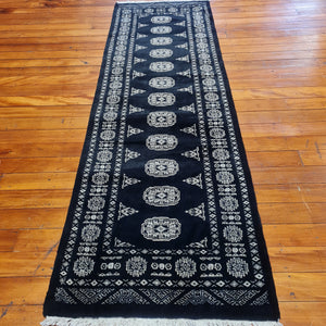 Hand knotted wool rug 24980 249 x 80 cm Pakistan