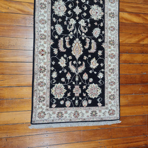 Hand knotted wool rug 20180 size 201 x 80 cm Afghanistan