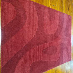 100% wool rug Maison red size 200 x 290 cm