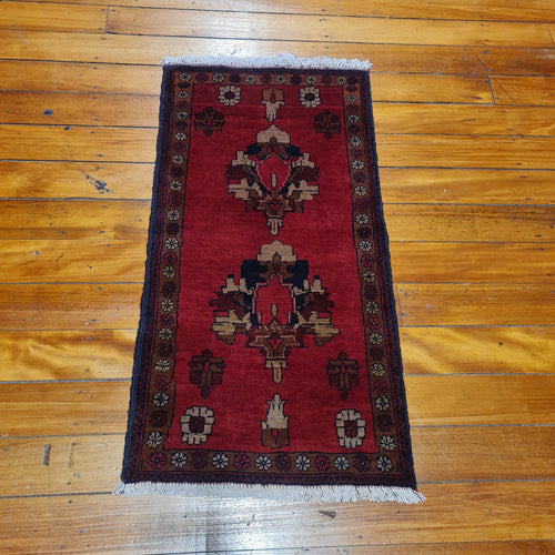 Hand knotted wool rug 10355 size 103 x 55 cm Afghanistan