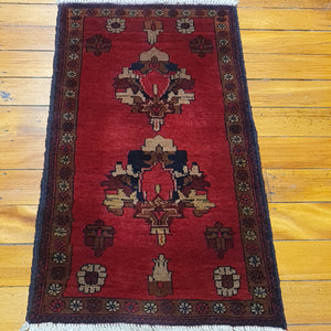 Hand knotted wool rug 10355 size 103 x 55 cm Afghanistan