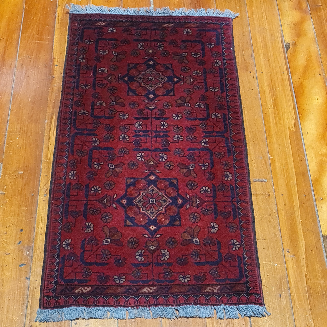 Hand knotted wool rug 9850 size 98 x 50 cm Afghanistan