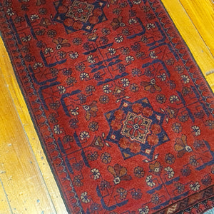 Hand knotted wool rug 9850 size 98 x 50 cm Afghanistan