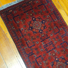 Load image into Gallery viewer, Hand knotted wool rug 9850 size 98 x 50 cm Afghanistan