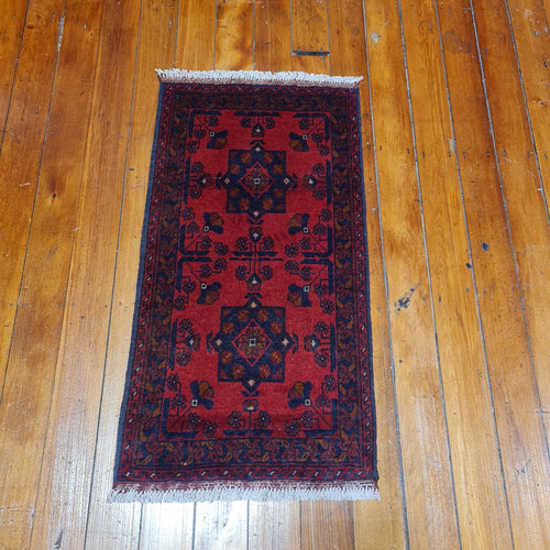 Hand knotted wool rug 9448 size 94 x 48 cm Afghanistan