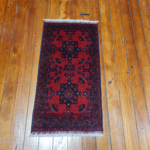 Hand knotted wool rug 9448 size 94 x 48 cm Afghanistan