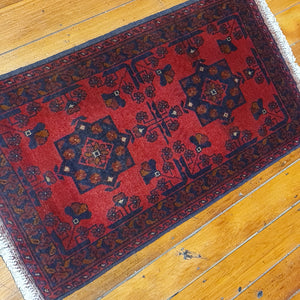 Hand knotted wool rug 9448 size 94 x 48 cm Afghanistan