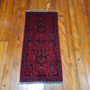 Hand knotted wool rug 10450 size 104 x 50 cm Afghanistan