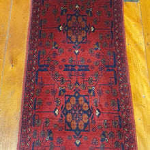 Load image into Gallery viewer, Hand knotted wool rug 10450 size 104 x 50 cm Afghanistan