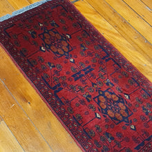 Load image into Gallery viewer, Hand knotted wool rug 10450 size 104 x 50 cm Afghanistan