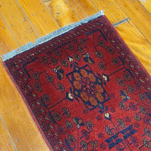 Load image into Gallery viewer, Hand knotted wool rug 10450 size 104 x 50 cm Afghanistan