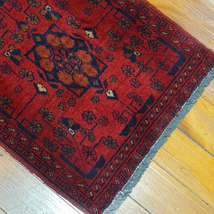 Hand knotted wool rug 10450 size 104 x 50 cm Afghanistan