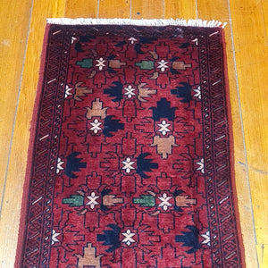 Hand knotted wool rug 10851 size 108 x 51 cm Afghanistan