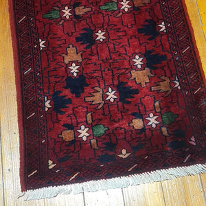 Hand knotted wool rug 10851 size 108 x 51 cm Afghanistan