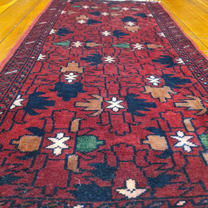 Hand knotted wool rug 10851 size 108 x 51 cm Afghanistan