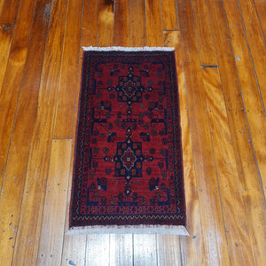 Hand knotted wool rug 9752 size 97 x 52 cm Afghanistan