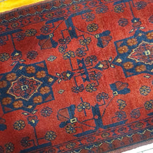 Load image into Gallery viewer, Hand knotted wool rug 9752 size 97 x 52 cm Afghanistan