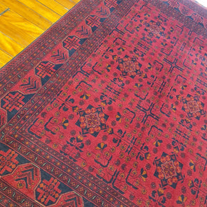 Hand knotted wool rug 235176  size 235 x 176 cm Afghanistan