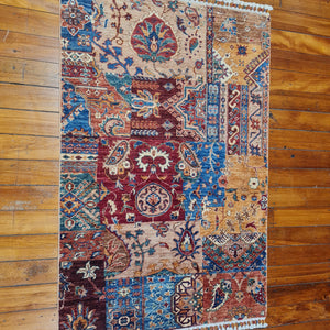 Hand knotted wool rug 152101 size 152 x 101 cm Afghanistan
