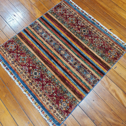 Hand knotted wool rug 107100 size 107 x 100 cm Afghanistan