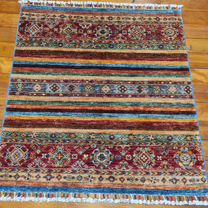Hand knotted wool rug 107100 size 107 x 100 cm Afghanistan