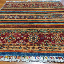 Load image into Gallery viewer, Hand knotted wool rug 107100 size 107 x 100 cm Afghanistan