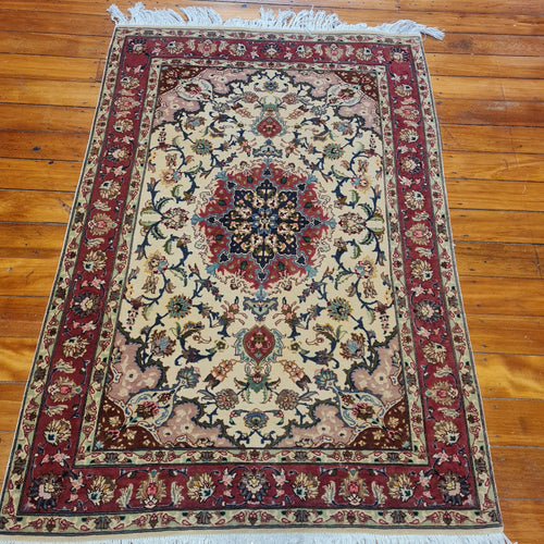 Hand knotted wool rug 14695 size 146 x 95 cm