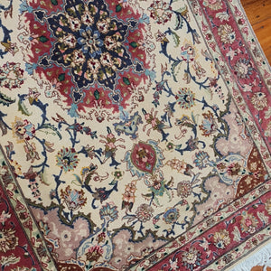 Hand knotted wool rug 14695 size 146 x 95 cm Iran