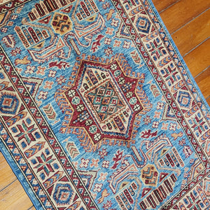Hand knotted wool rug 11882 size 118 x 82 cm Kazakhstan