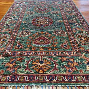 Hand knotted wool rug 12382 size 123 x 82 cm Afghanistan
