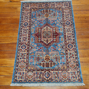 Hand knotted wool rug 11879 sizer 118 x 79 cm Kazakhstan