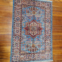 Load image into Gallery viewer, Hand knotted wool rug 11879 sizer 118 x 79 cm Kazakhstan