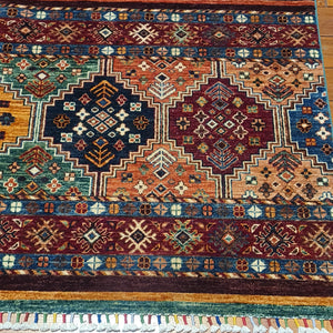 Hand knotted wool Rug 29885 size 298 x 85 cm Afghanistan