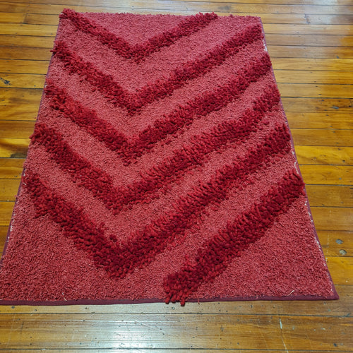100% wool Rug AM Shag red  size  115 x 80 cm India