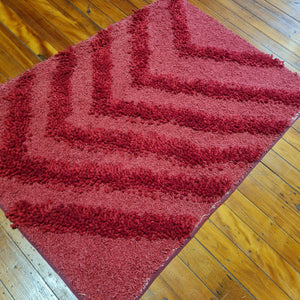 100% wool Rug AM Shag red  size  115 x 80 cm India