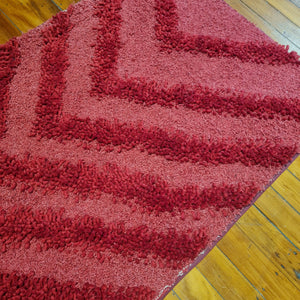 100% wool Rug AM Shag red  size  115 x 80 cm India