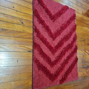 100% wool Rug AM Shag red  size  115 x 80 cm India