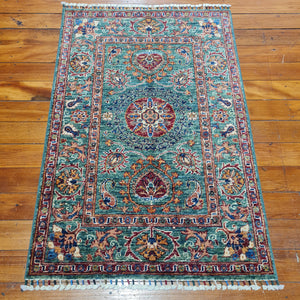 Hand knotted wool rug 12382B  size 123 x 82 cm Afghanistan