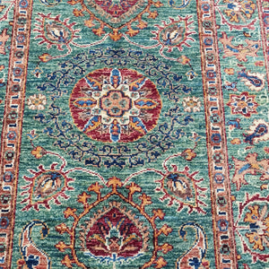 Hand knotted wool rug 12382B  size 123 x 82 cm Afghanistan