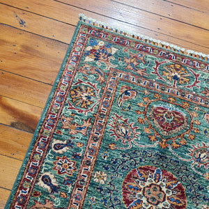 Hand knotted wool rug 12382B  size 123 x 82 cm Afghanistan