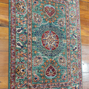 Hand knotted wool rug 12382B  size 123 x 82 cm Afghanistan