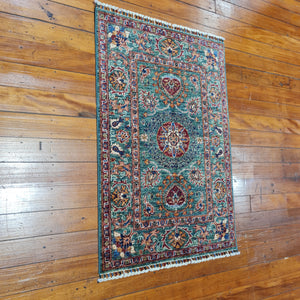 Hand knotted wool rug 12382B  size 123 x 82 cm Afghanistan