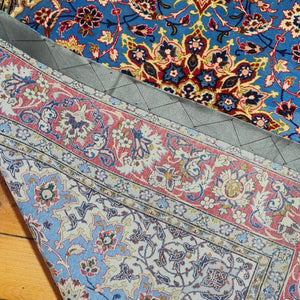 Hand knotted wool rug on silk foundation 163108 size 163 x 108 cm