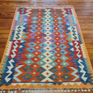 Hand knotted Kelim Rug 168132 size 168 x 132 cm Afghanistan