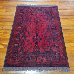 Hand knotted wool Rug 142101 size 142 x 101 cm Afghanistan