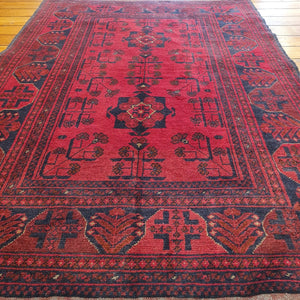 Hand knotted wool Rug 142101 size 142 x 101 cm Afghanistan